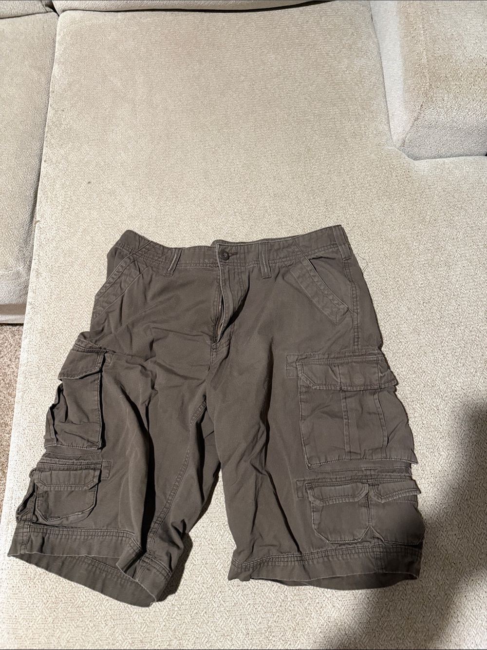 Men's Cargo Shorts in Brown with Multi-Pocket Utility